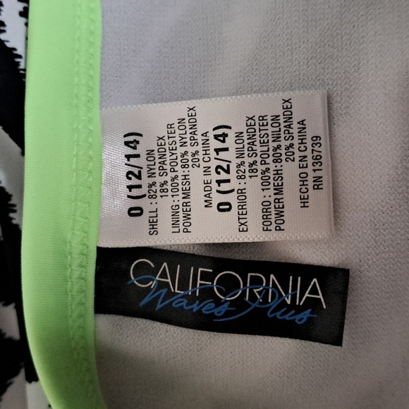 California Waves Zebra Print Plus Size Bikini Swim Bottoms - Picture 7 of 10
